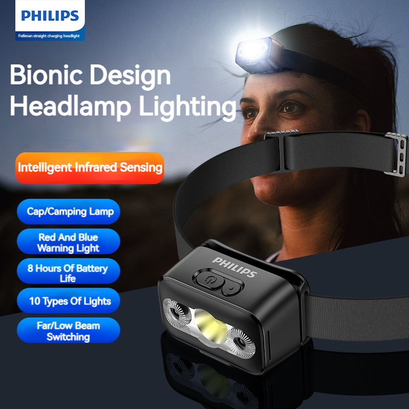 Outdoor Lighting Usa - Philips LED Headlamp Sensor Head Flashlight