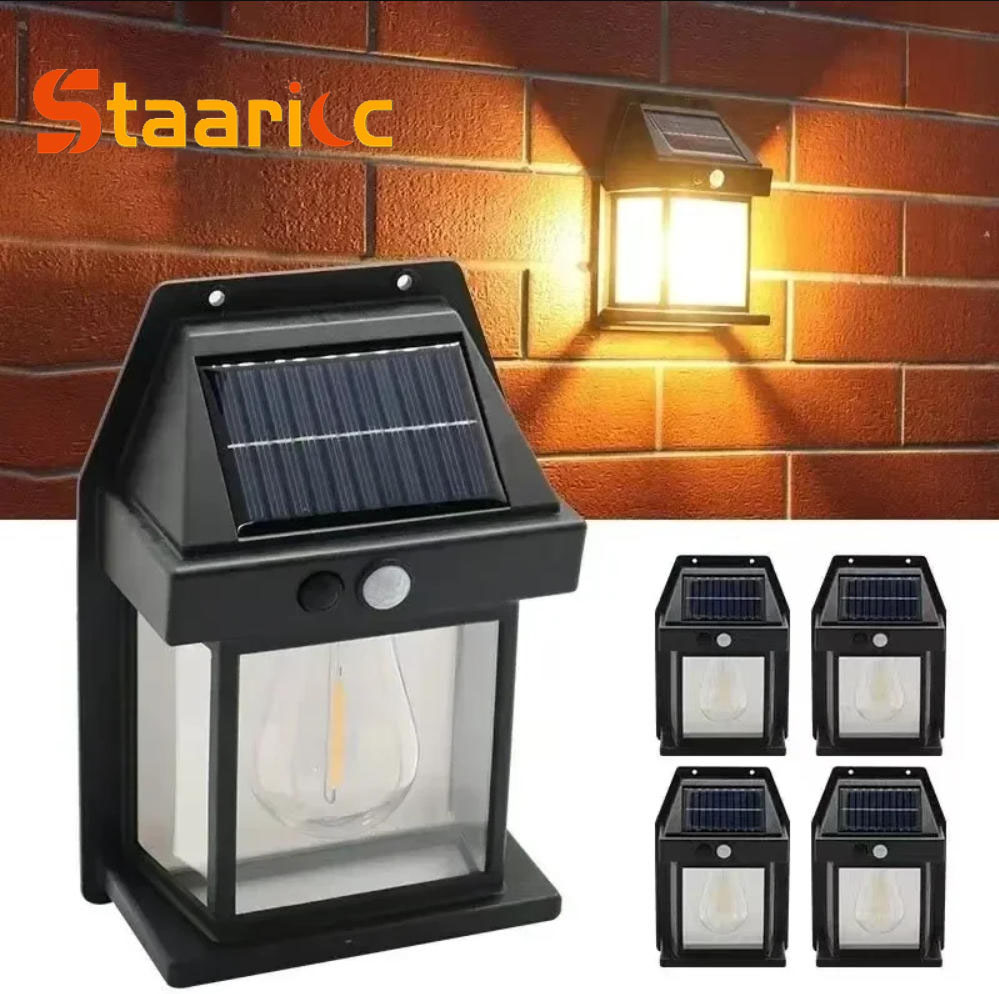 Outdoor Lighting With Motion Sensor - Outdoor Solar Tungsten Wall Light with