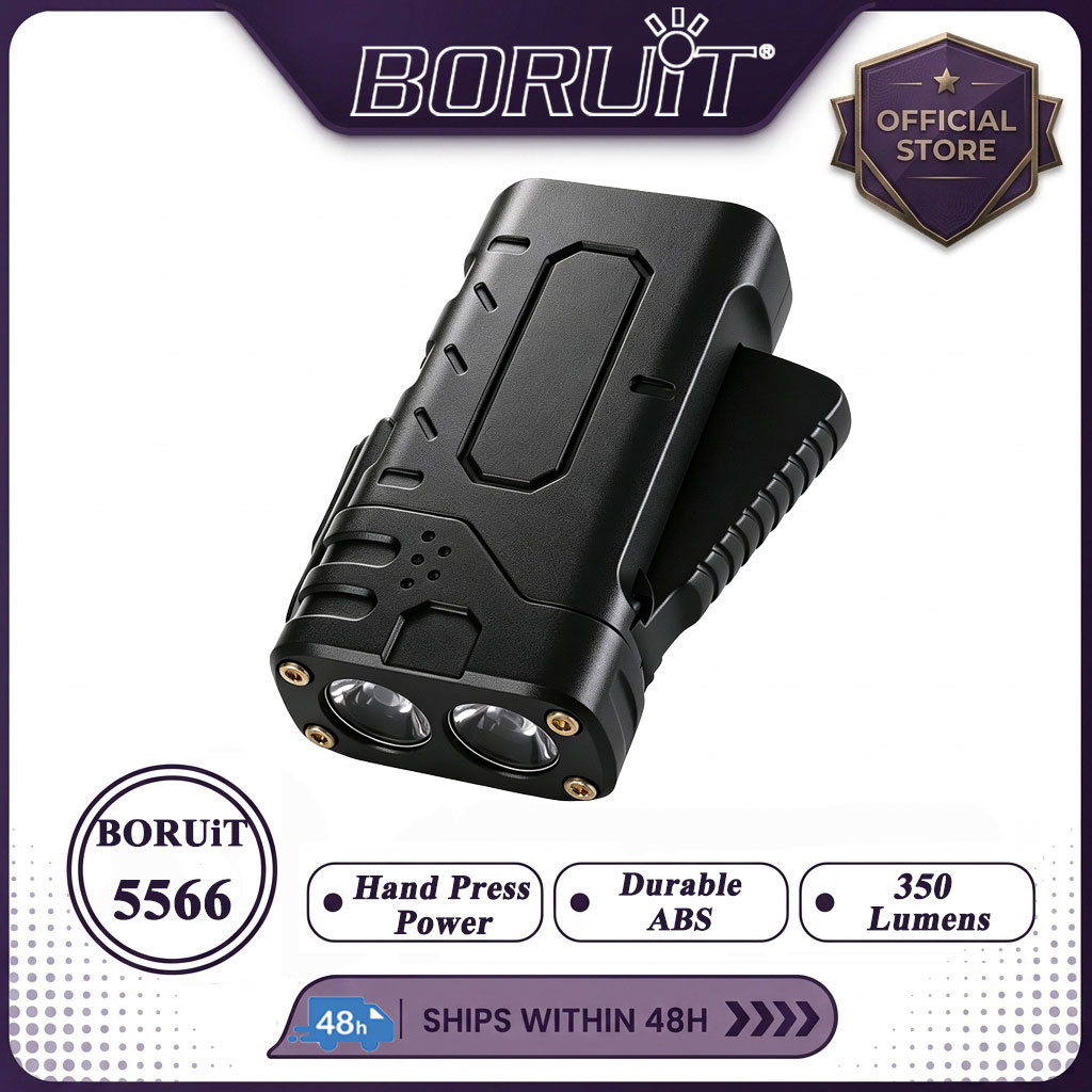 Outdoor Lighting Usa - BORUIiT Hand Crank EDC LED Flashlight