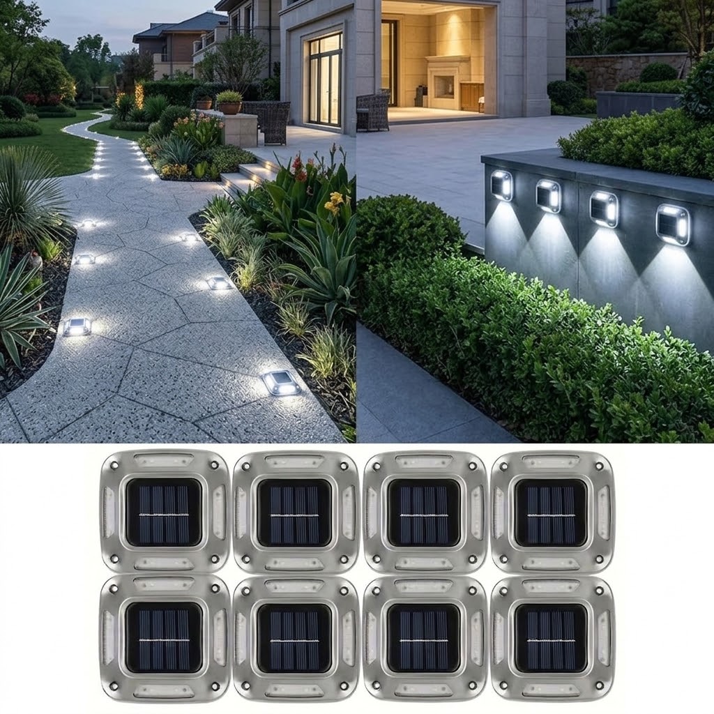 8Pcs Solar Path Lights Outdoor - Outdoor Lighting On Stairs ulasan dan harga