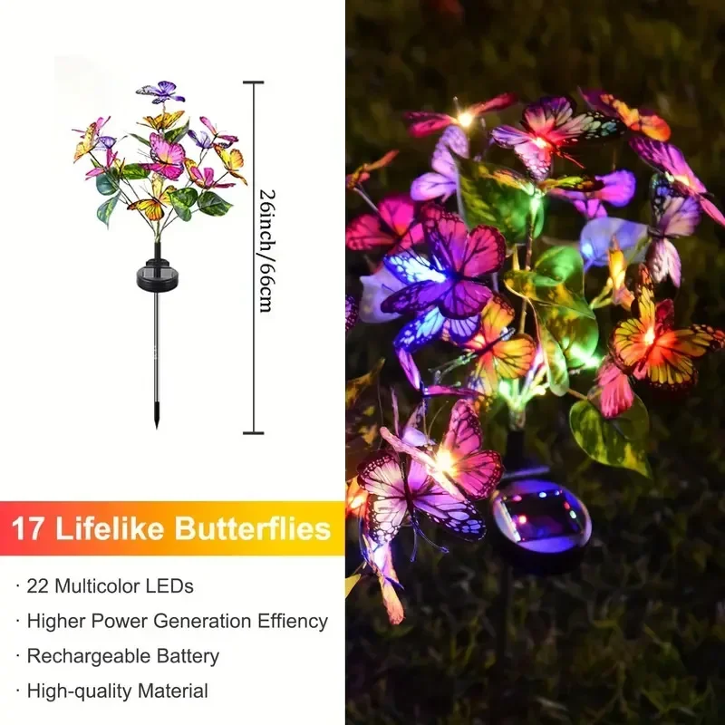 Solar LED Butterfly Garden Lig - Outdoor Lighting Wire ulasan dan harga