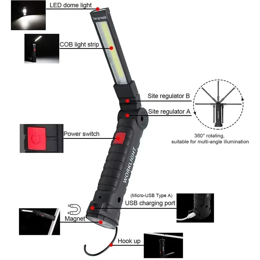Portable LED Flashlight with M - Outdoor Lighting Usa ulasan dan harga