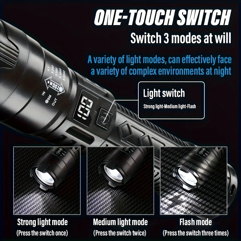 Tactical LED Flashlight 2000LM - Outdoor Lighting Usa ulasan dan harga