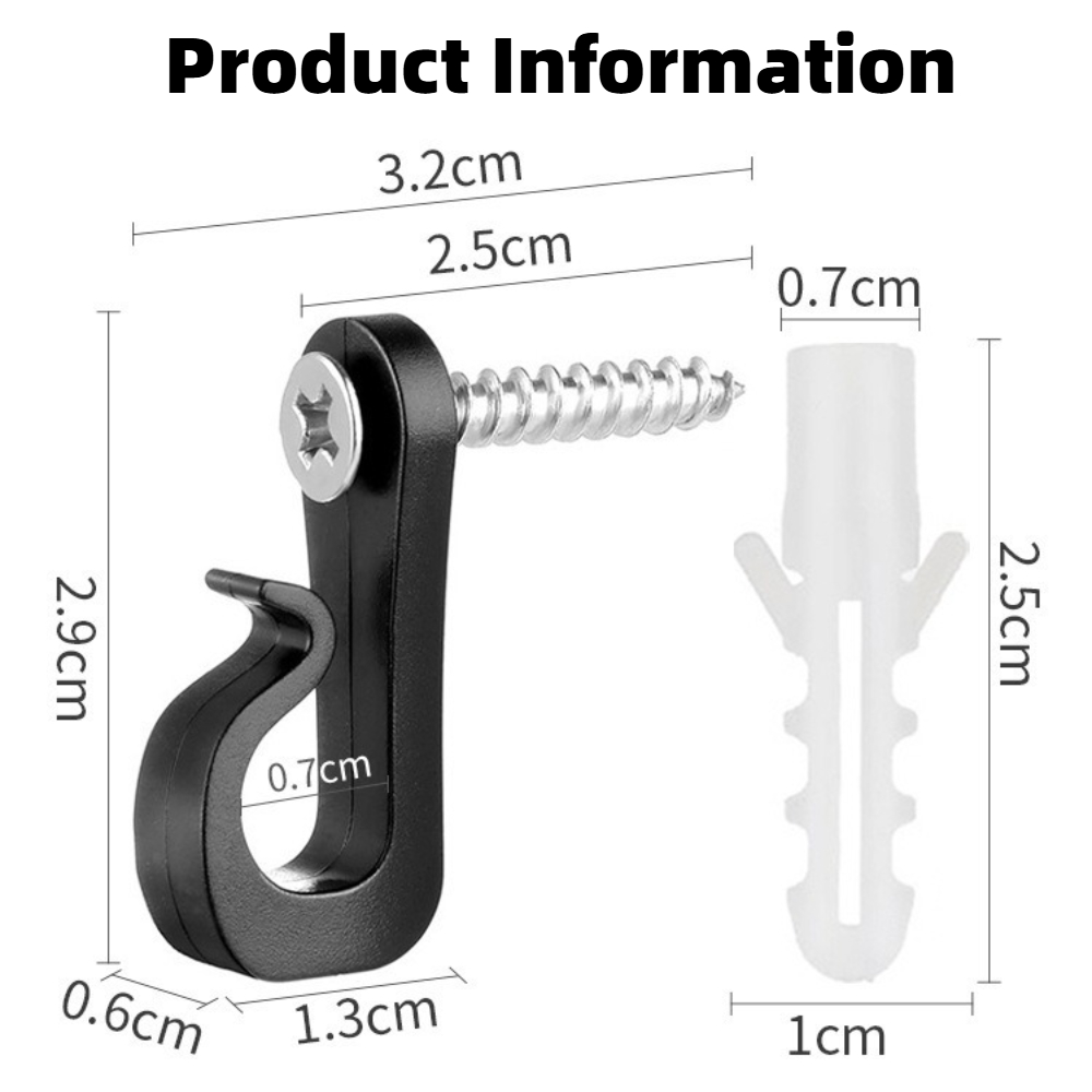 80 Pcs Screw in Hooks for Outd - Outdoor Lighting Wire ulasan dan harga