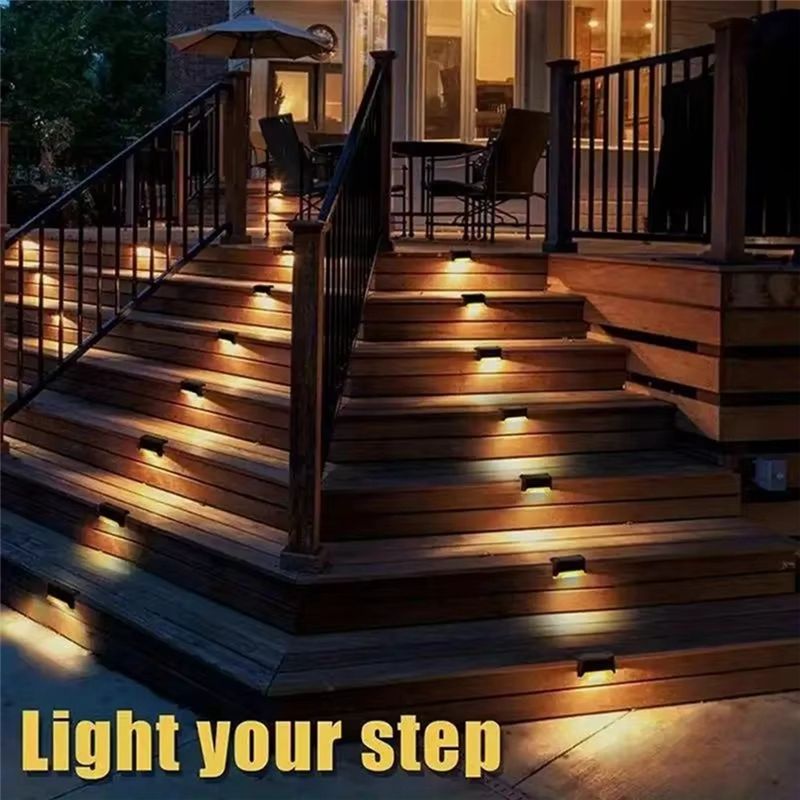 AT02-Solar Ledstep Lights 16 P - Outdoor Lighting On Stairs ulasan dan harga