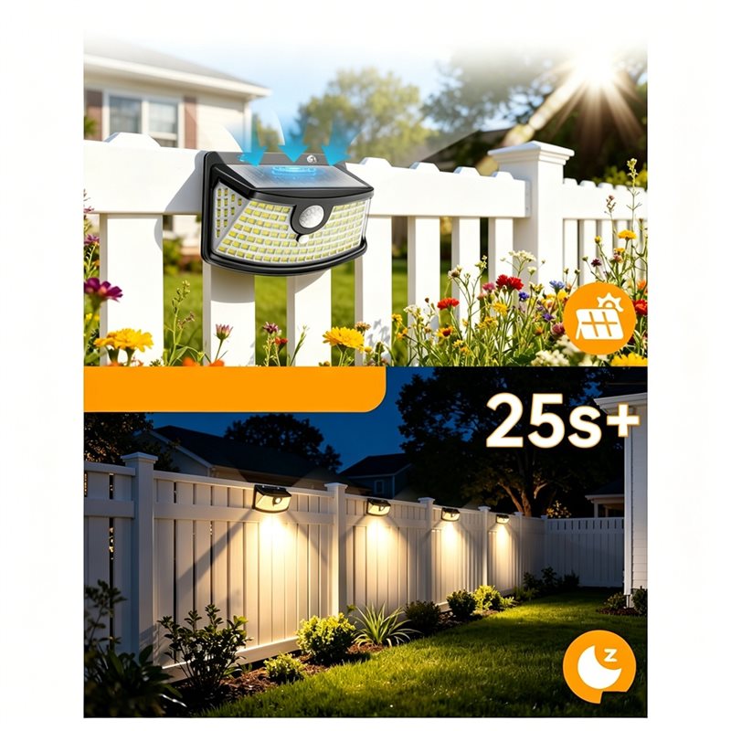 [NEW!A25P】 Waterproof Solar Po - Outdoor Lighting With Motion Sensor ulasan dan harga