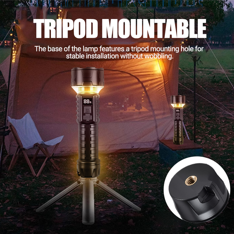 COB LED Flashlight Rechargeabl - Outdoor Lighting Guide ulasan dan harga