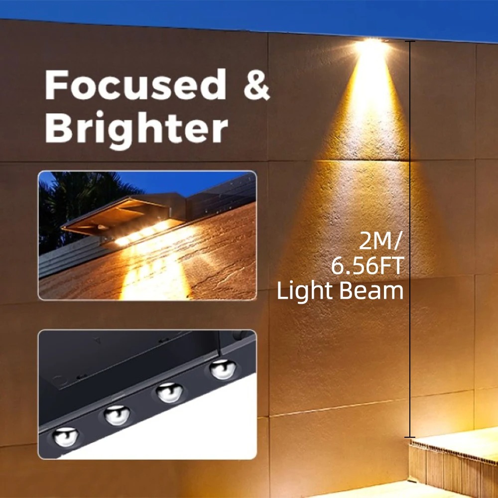 1-2 Pack Solar Wall Lights 4 L - Xl Outdoor Lighting ulasan dan harga