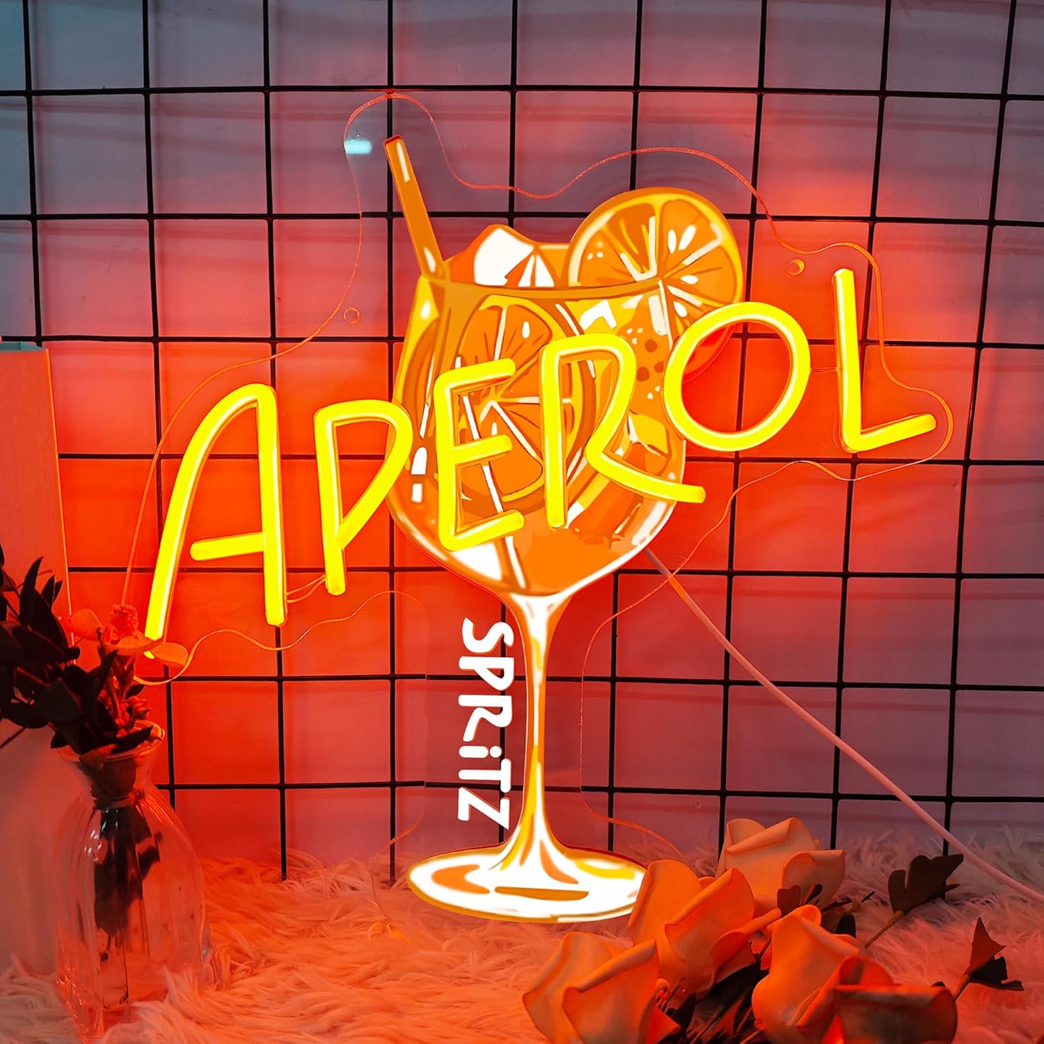 Orange/Aperol Spritz Neon Sign - Outdoor Lighting Restaurant ulasan dan harga
