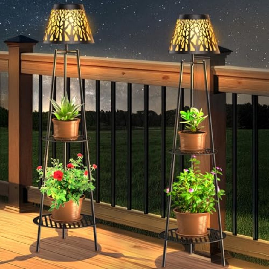 2 Pack Outdoor Solar Floor Lam - Outdoor Lighting For Garden ulasan dan harga