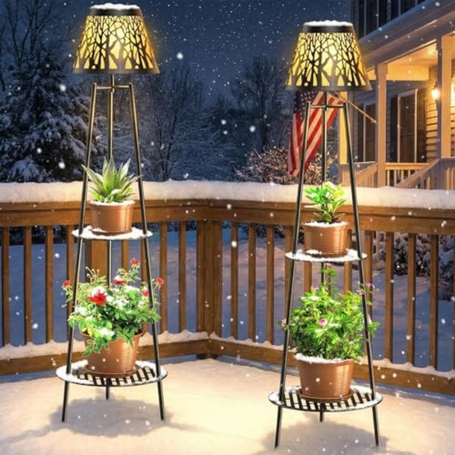 2 Pack Outdoor Solar Floor Lam - Outdoor Lighting For Garden ulasan dan harga