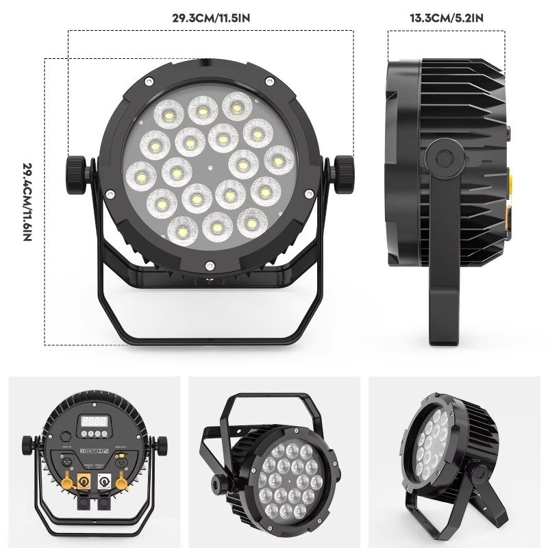 4Pcs 18X10W IP65 Waterproof Pa - Outdoor Lighting Waterproof ulasan dan harga