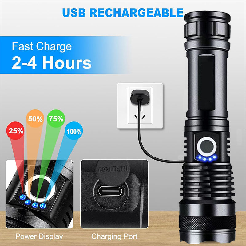 Portable LED Strong Light Flas - Outdoor Lighting Guide ulasan dan harga