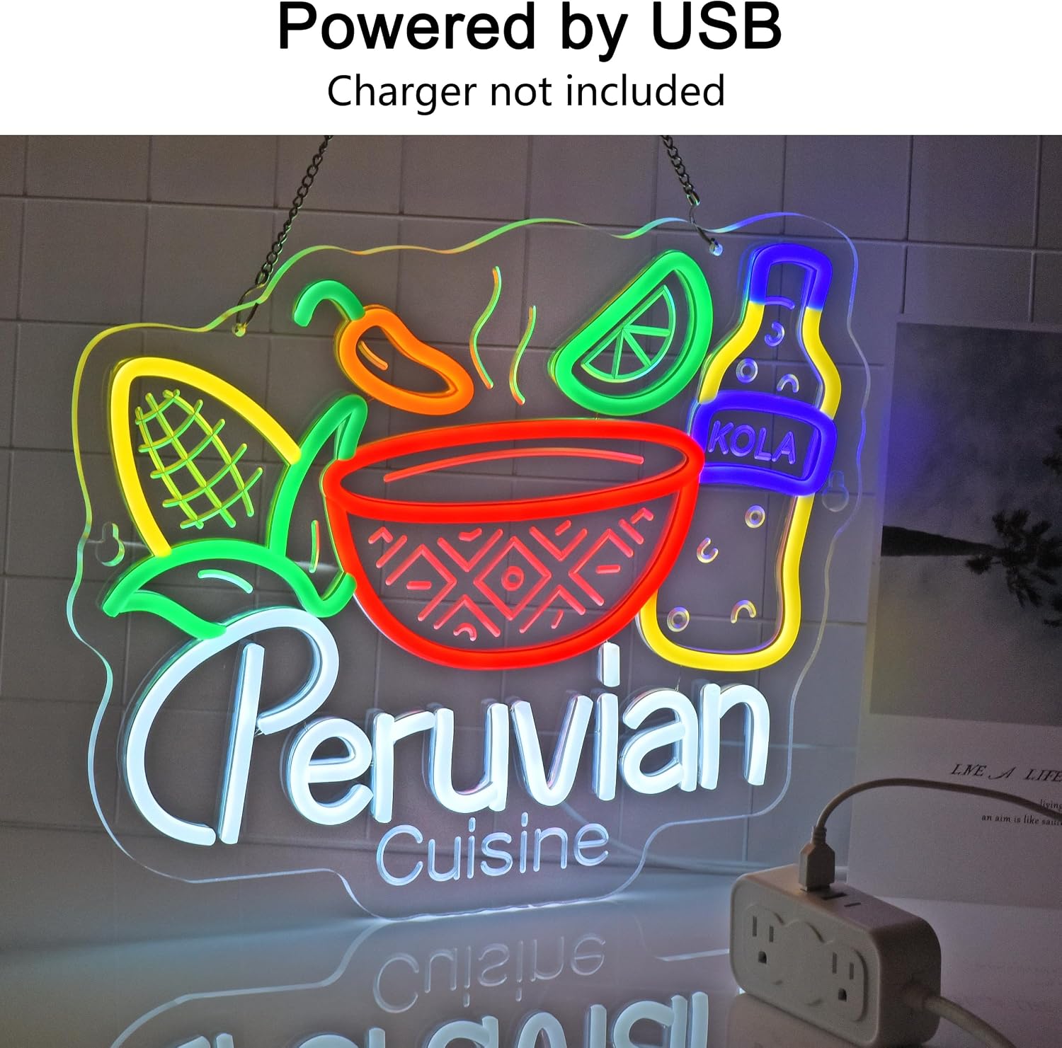Peruvian Cuisine LED Neon Sign - Outdoor Lighting Restaurant ulasan dan harga