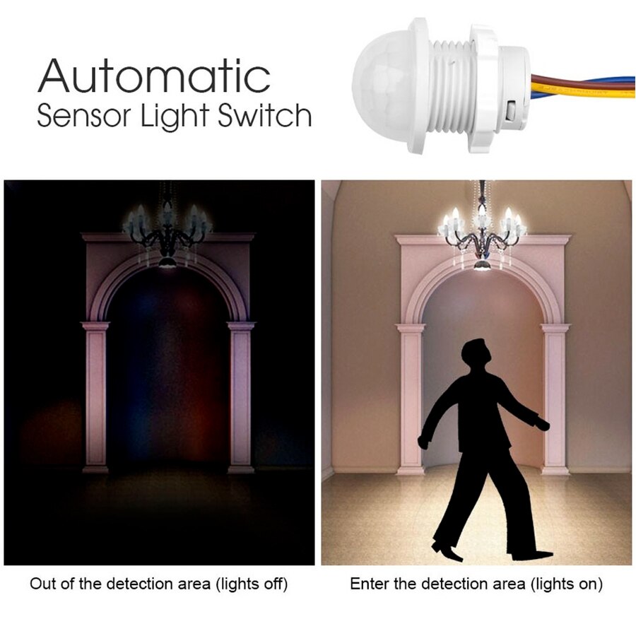 PIR Motion Sensor Detector Sma - Outdoor Lighting With Motion Sensor ulasan dan harga