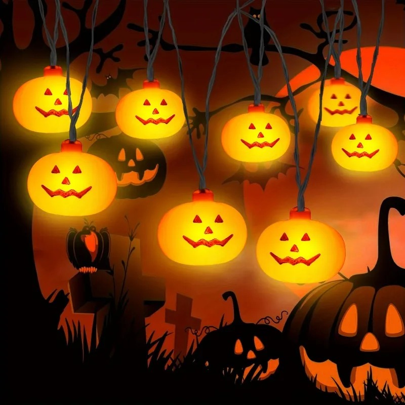 Pumpkin Halloween String Light - Outdoor Lighting For Garden ulasan dan harga