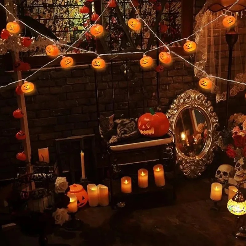Pumpkin Halloween String Light - Outdoor Lighting For Garden ulasan dan harga
