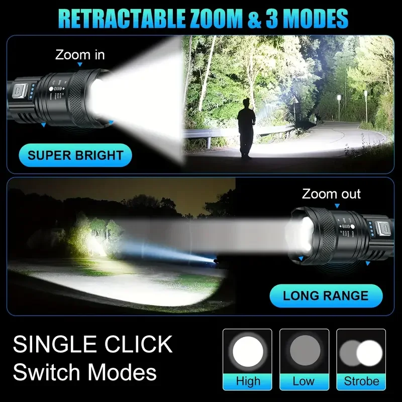 Tactical LED Flashlight 2000LM - Outdoor Lighting Usa ulasan dan harga